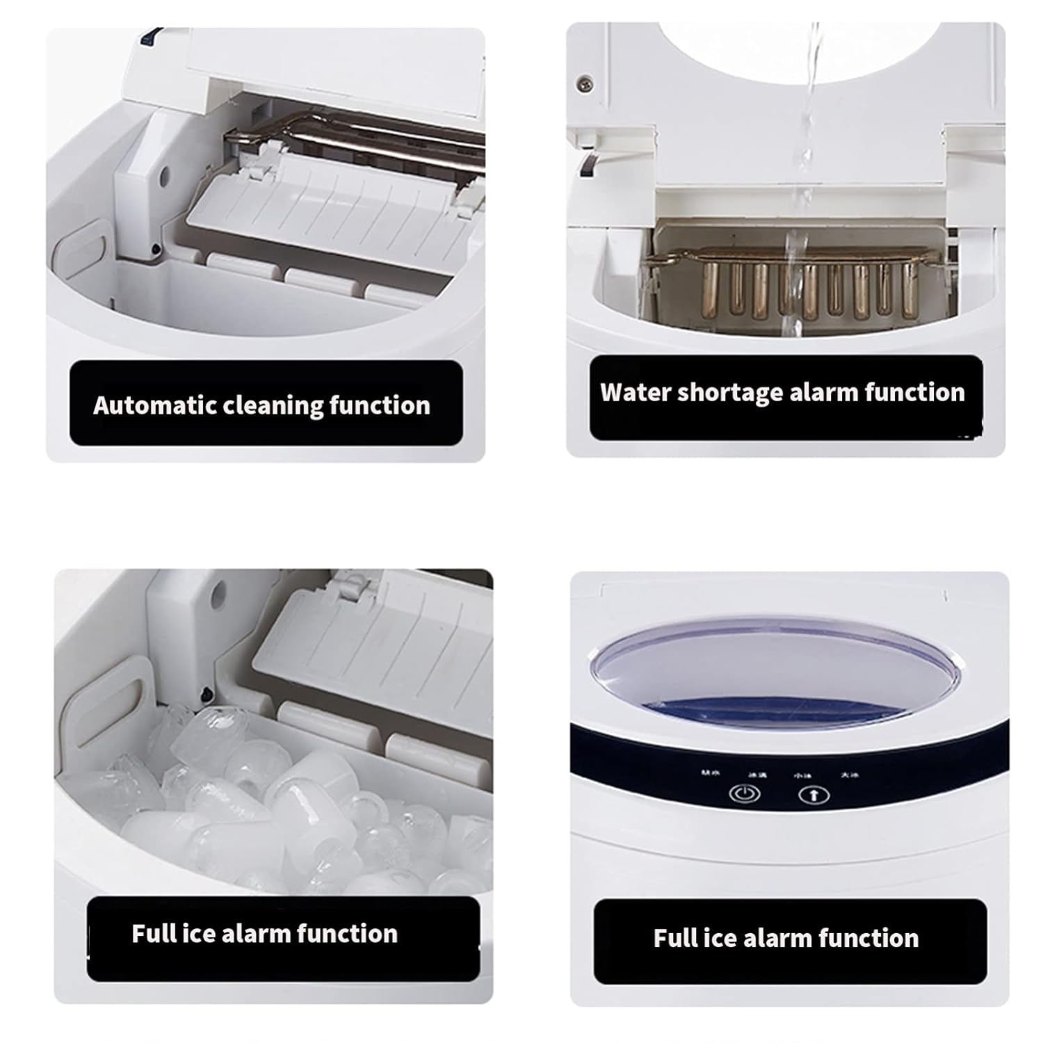 Countertop Ice Maker Machine, 26Lbs/24H Compact Ice Makers, Portable Ice Cube Maker with Self Cleaning