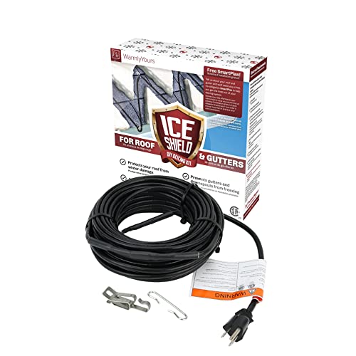 WarmlyYours Ice Shield Roof & Gutter Deicing Cable Kit, Protect from Ice and Snow Damage