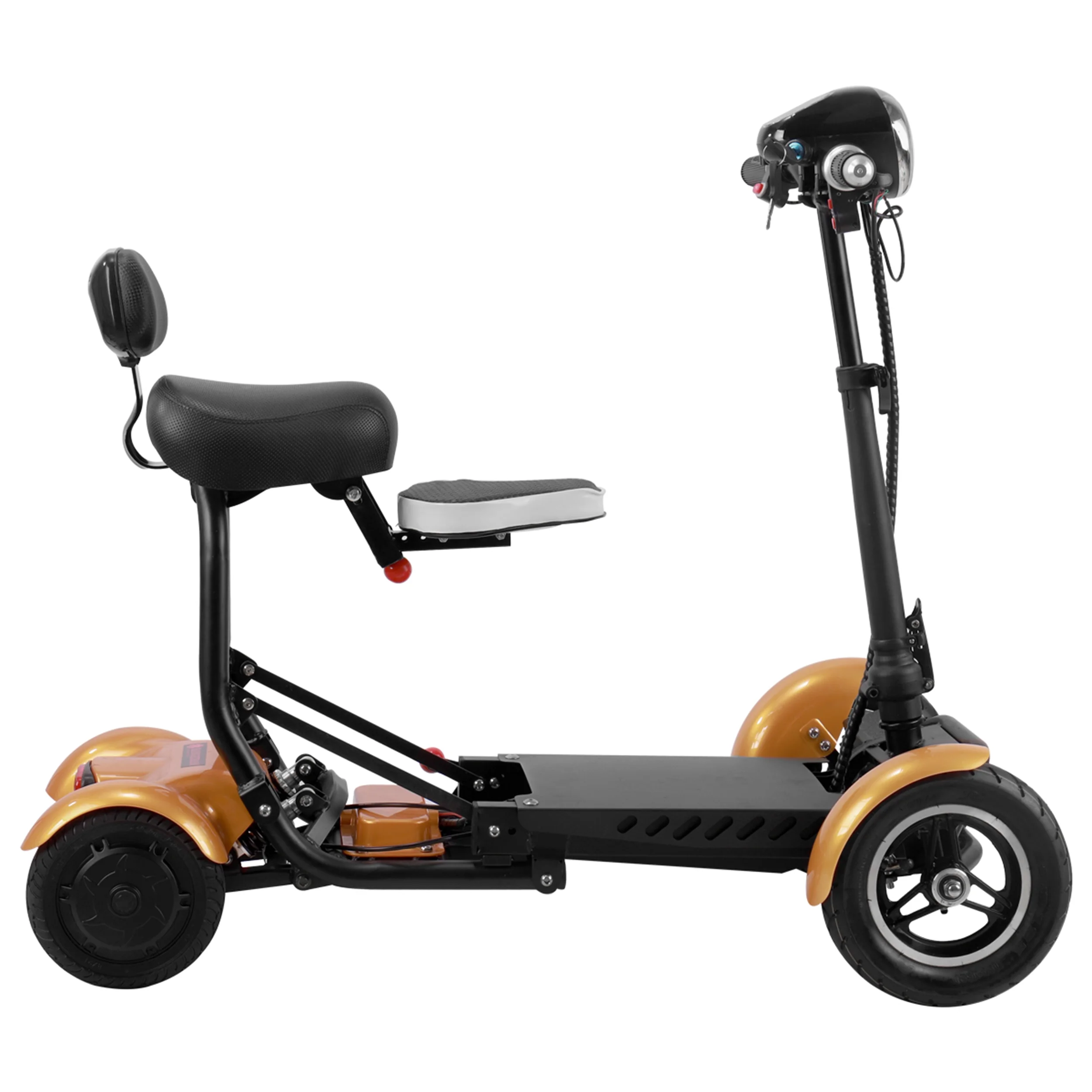 Bangeran Electric Mobility Scooter, 4 Wheel Foldable Portable, Up to 12 Miles - Blue