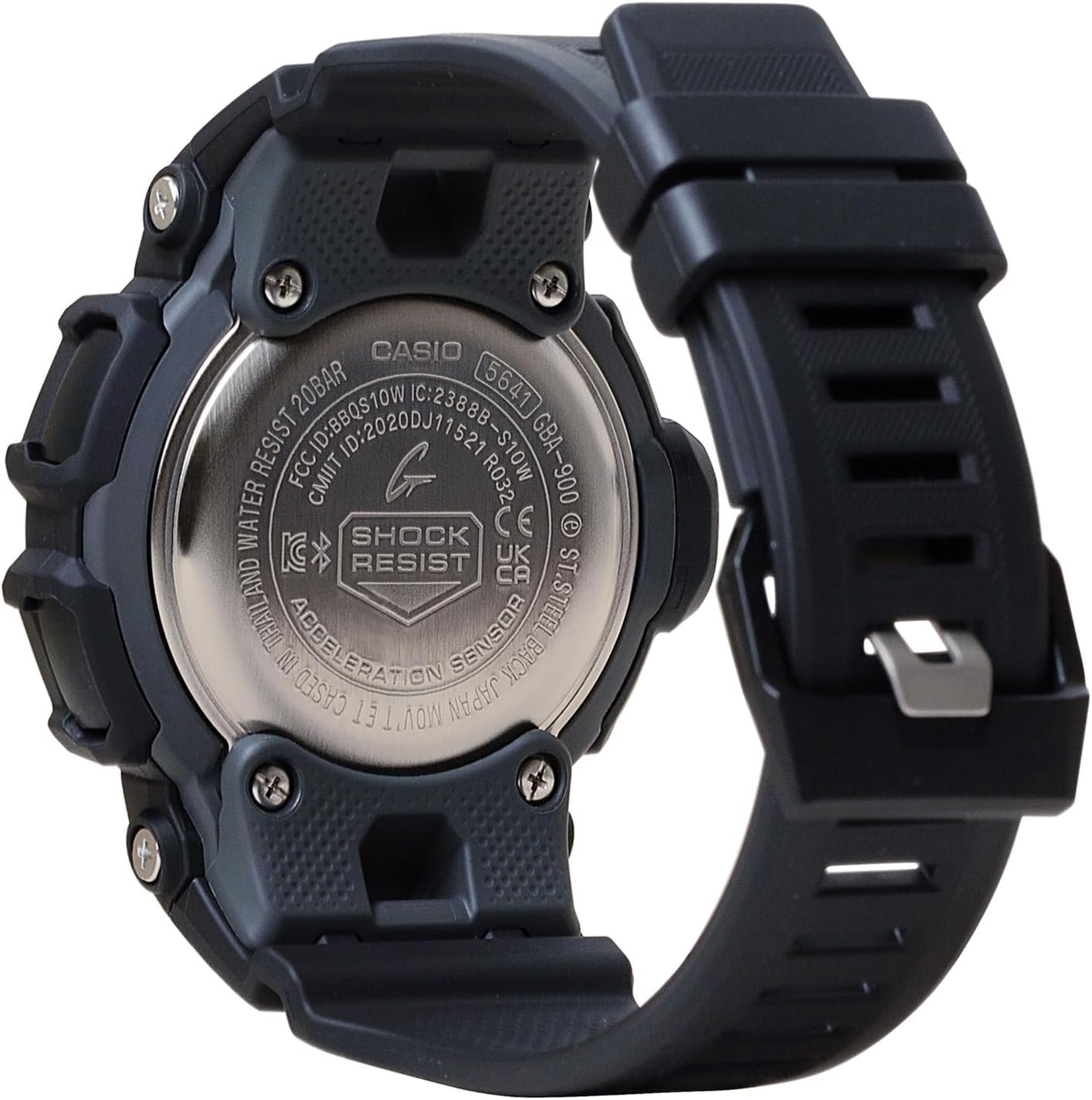 G-Shock Casio G-Squad GBA-900 Series Blue Dial Black Resin Watch 51.3mm - GBA900CB-1A