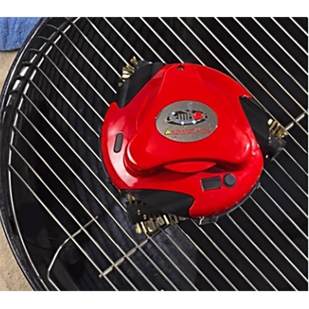 Grillbot BUN3:RED Automatic Outdoor Grill Cleaning Robot with Carry Case, Red
