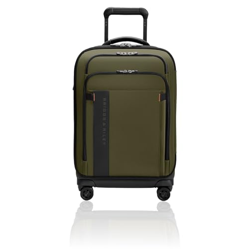 Briggs & Riley Domestic 22" Carry On Expandable Spinner - Luggage for Travel, Suitcases with Wheels, Softside Rolling Bag for Men & Women, Self-Repairing Zipper - ZDX Collection, Black