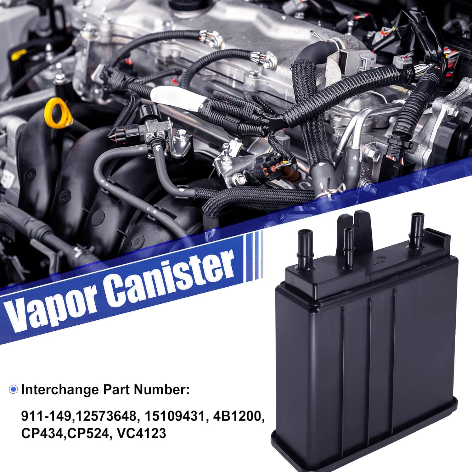 Vapor Canister for Chevy Tahoe 5.3L 04-16, Charcoal Canister for GMC Yukon 15109431, ‎215-464 Evap Canister for Cadillac Escalade 6.2L 6.0L 4.8L Pack of 2
