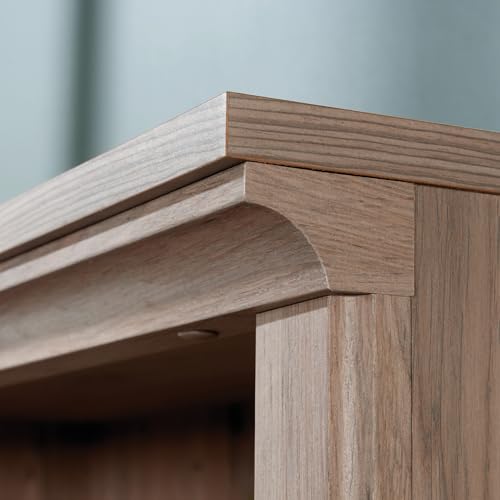Sauder 5 Tier Book Shelf Wooden Bookcase Multipurpose Bookshelf for Home Office, Living Room, in Chalked Chestnut