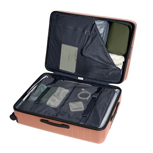 Away Large Checked Luggage, 29 Inch Hardside Suitcase with Spinner Wheels, Lightweight & Durable, TSA Lock, Clay Pink