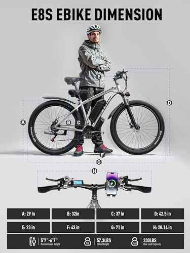 E·Bycco 29” Electric Bike for Adults, 48V 17.5AH Battery, 750W Peak 1000W Electric Mountain Bike, Up to 70 Miles 34MPH Ebike with 21-Speed, Electric Bicycle E-Bike for Commuter, UL 2849 Certified