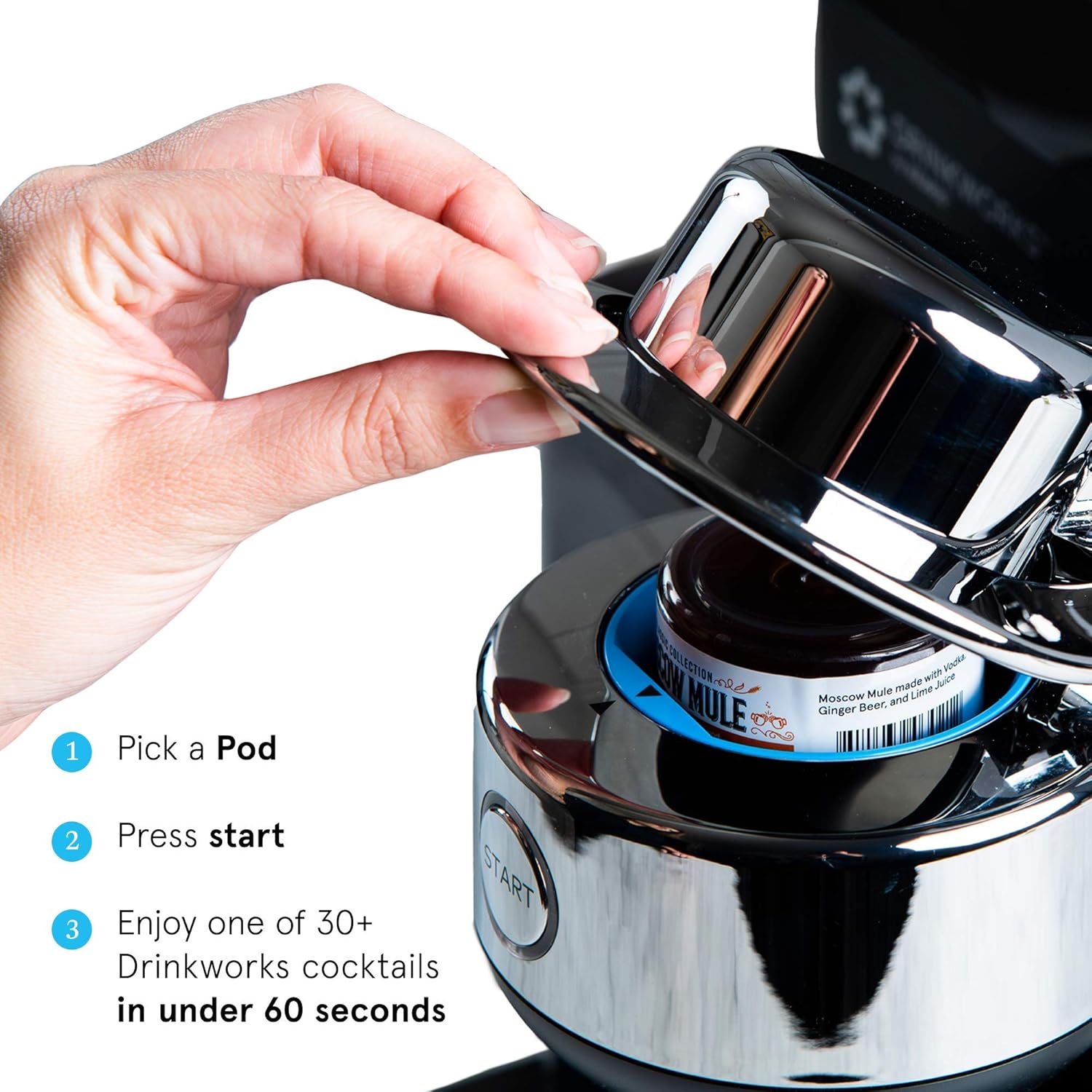 Drinkworks Home Bar Pro by Keurig, Single-Serve, Pod-Based, Premium Instant Cocktail Maker (Discontinued by Manufacturer)