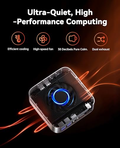 ACEMAGICIAN Mini Gaming PC AMD Ryzen 7 6800H Mini PC 16GB DDR5 512GB SSD Mini Computers (8C/16T, up to 4.7GHz), 4K Triple Display Mini Desktop Computers 3.2 Type-C/LAN 2.5G/BT5.2/WiFi 6/Dual Channel