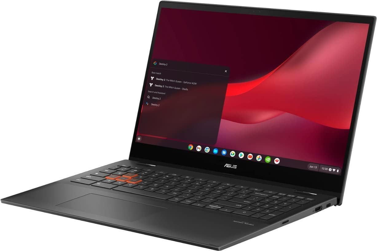 ASUS Cloud Gaming Chromebook Vibe CX55 Flip 15.6'' Touchscreen 144Hz FHD 2in1 Laptop, Intel Quad-Core i5-1135G7 (Beat i7-1065G7), 8GB LPDDR4X RAM, 256GB PCIe SSD, WiFi6, Bluetooth 5, Grey, Chrome OS
