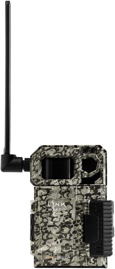 SPYPOINT LINK-MICRO-LTE-V Cellular Trail Camera 4 LED Infrared Flash Game Camera with 80-foot Detection and Flash Range LTE-Capable Cellular Trail Camera 10MP 0.5-second Trigger Speed Hunting Camera