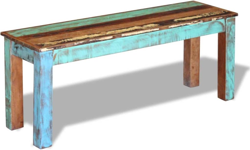 Bench,Dining Bench,Window Bench,Piano Bench,Shoe Bench,Porch Bench,Hall Bench,Antique Style,for Kitchen, Living Room, Indoor Bench,Backyard,Solid Reclaimed Wood 43.3"x13.8"x17.7"