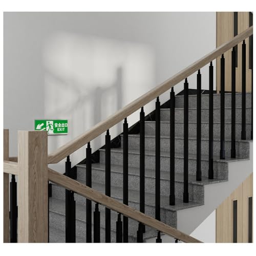 Staircase Balusters Black 1 3 4 6 7 8 10 Pieces, 25MM/ 1" Stair Spindles Post Kit for Entrance Stairs Loft Yard Porch, Interior Stairway Railing Banister Pickets with Bracket, 31 39 42 47 Inch ( Color