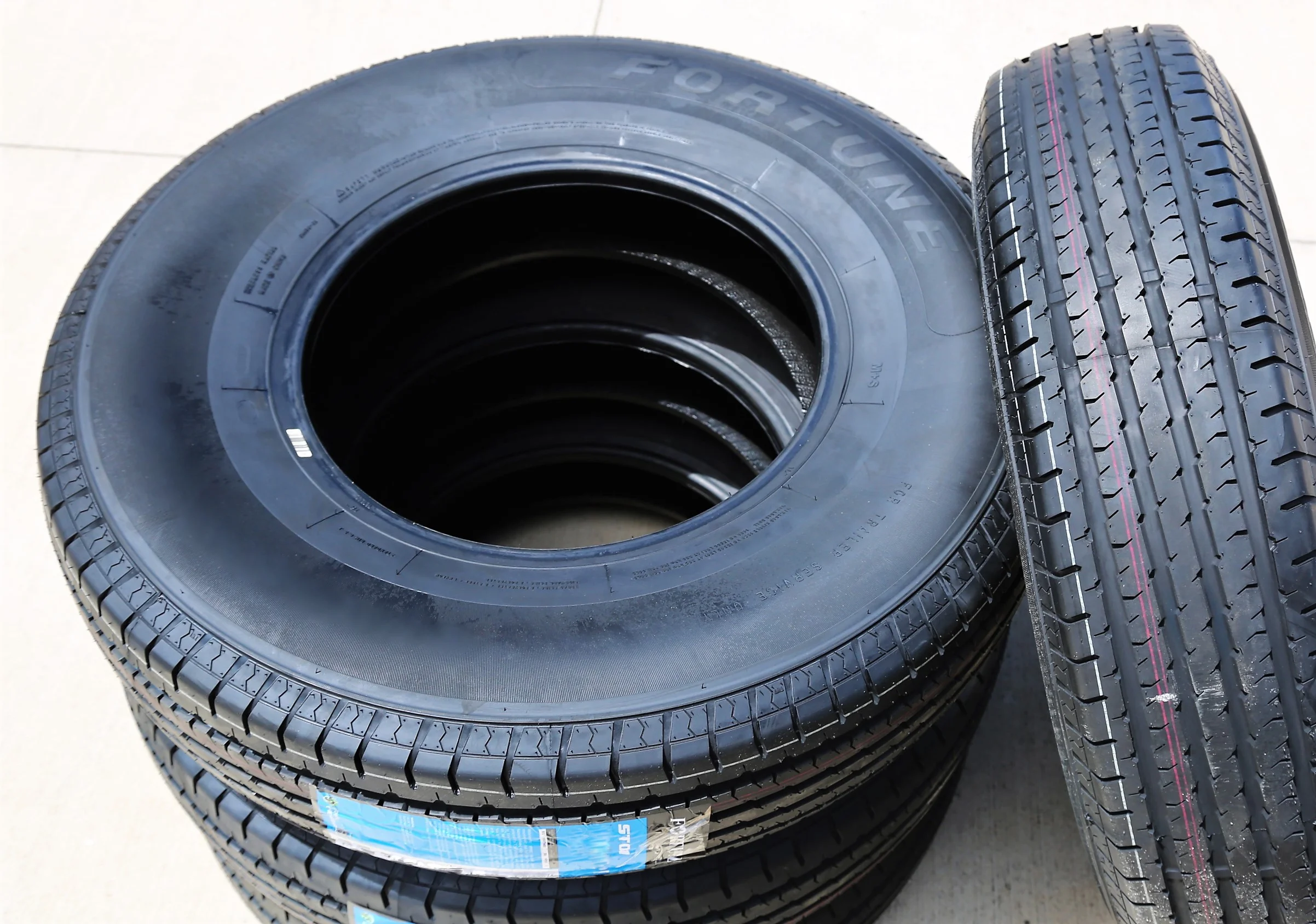 Set of 4 (FOUR) Fortune ST01 ST 205/75R15 Load C (6 Ply) Trailer Tires