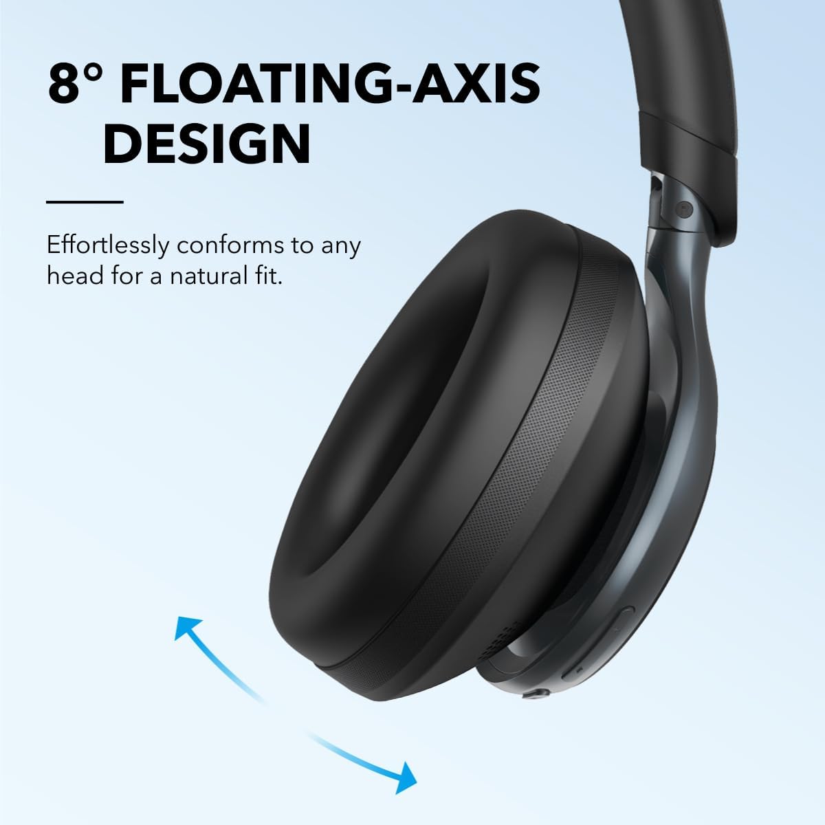Soundcore by Anker Space One Active Noise Cancelling Headphones, with Headphones Case, 2X Stronger Voice Reduction, 40H ANC Playtime, App Control, LDAC Hi-Res Wireless Audio