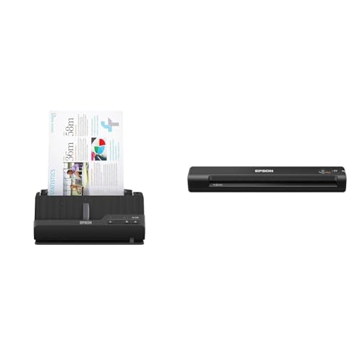 Epson - Workforce ES-C320W - Wireless Compact Desktop Document Scanner - 2-Sided Scanning and Auto Document Feeder - Paper and Card Scanner - Black