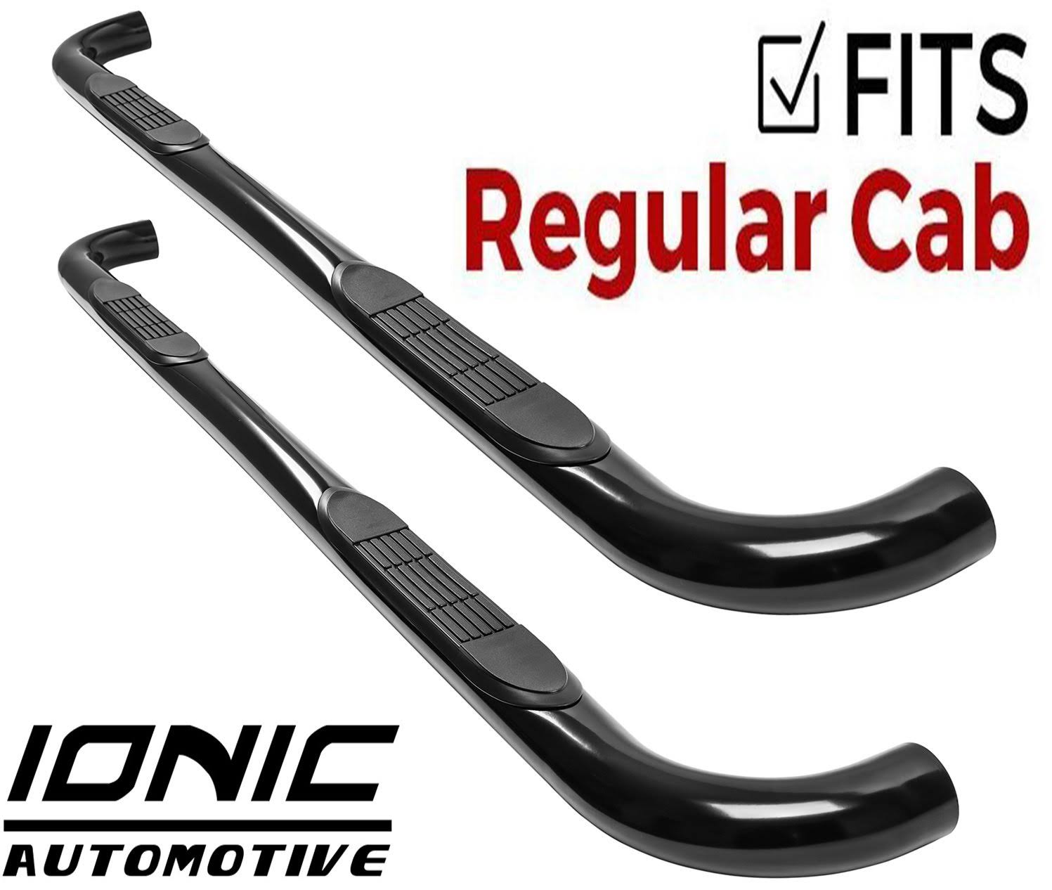 Ionic 3x22 Black (fits) 1994-2001 Dodge Ram Regular Cab Only Nerf Bars Side Steps (220130)