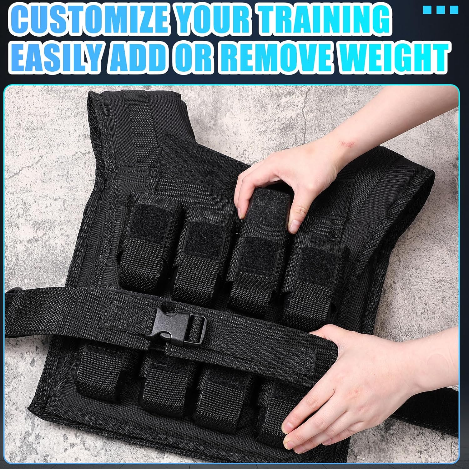 35lbs Weighted Vest Adjustable Weighted Vest for Men Workout Vest with Iron Weights Weighted Vest for Strength Training Running Exercise Fitness Muscle Building Weight Loss Slim Design