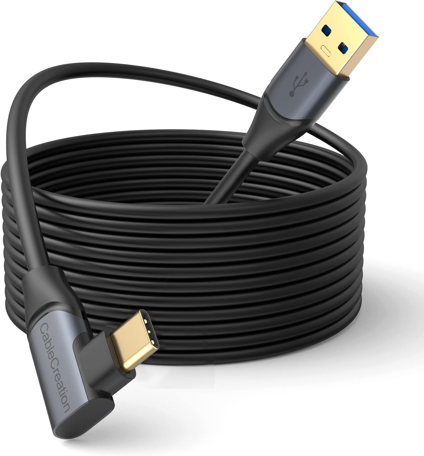 Quest Link Cable 16.4FT, CableCreation USB 3.2 Gen1 USB C to A Oculus Quest Link Cable High Speed 5 Gbps Data Compatible with Quest/Quest 2 Virtual Reality Headsets and Gaming PC, 5 Meters