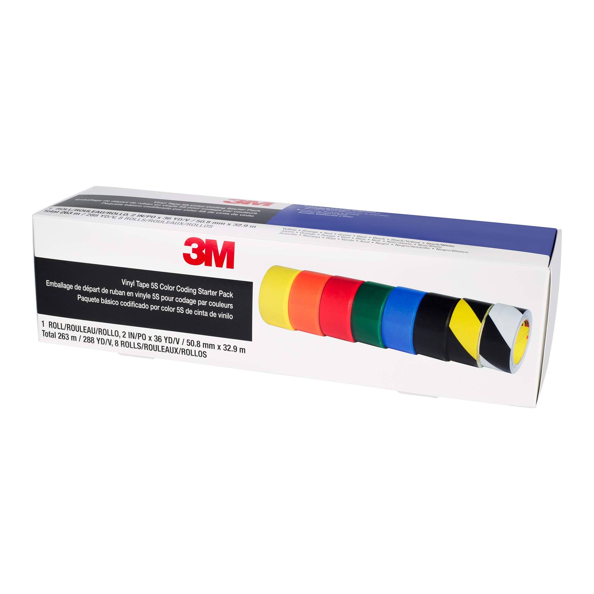 3M Vinyl Tape Safety and 5S Color Coding Pack, 1 Pack per Case