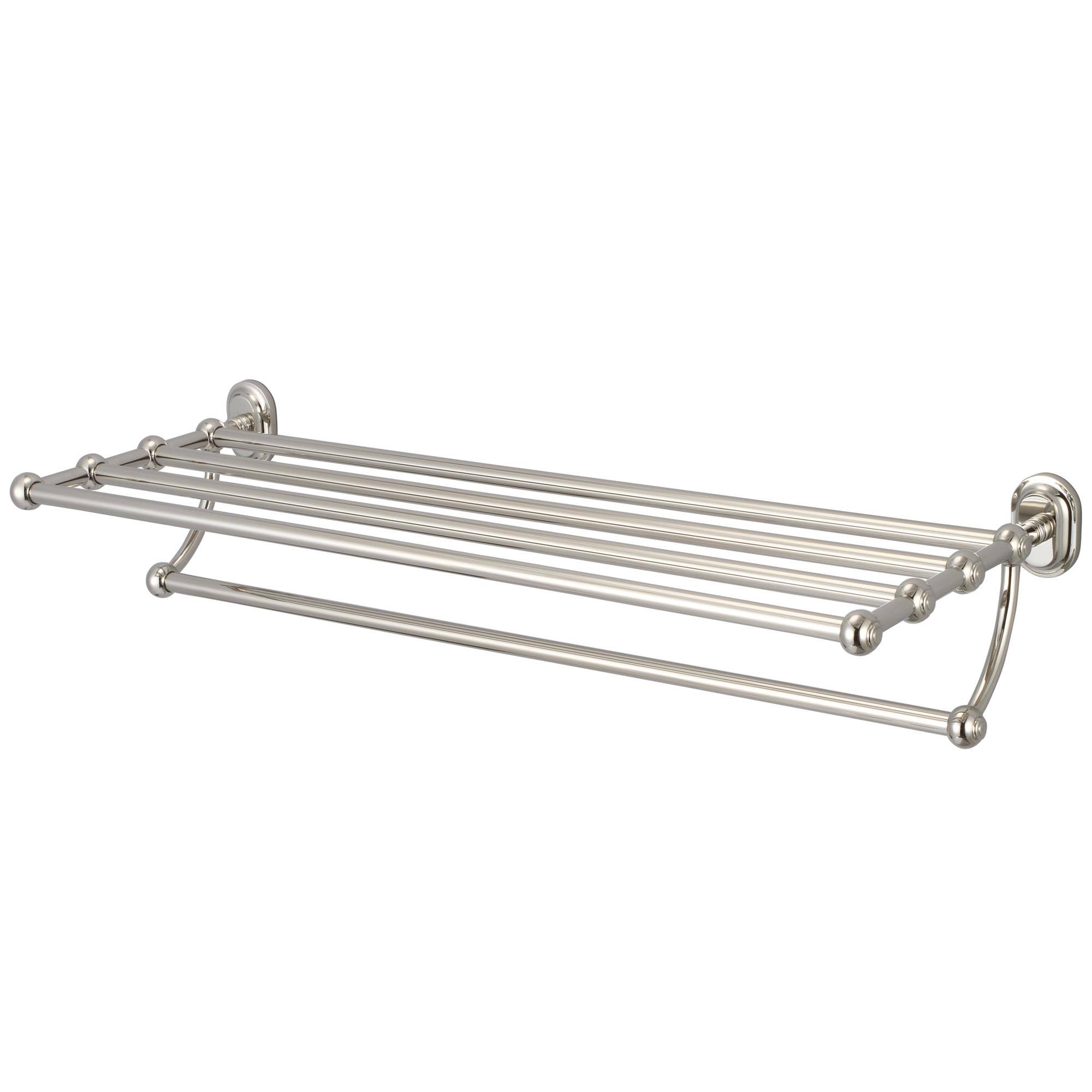 Water Creation BA-0001-05 Polished Nickel Multi Purpose Bath Train Rack for Classic Bathroom