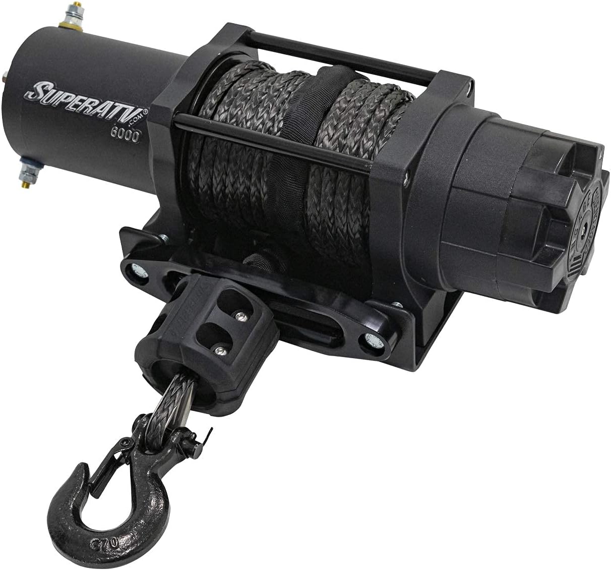 SuperATV 4500 lb Black Ops Winch with Heavy Duty Winch Mounting Plate for 2020+ Polaris RZR PRO XP/RZR PRO XP4 | Complete Winch & Winch Mount Kit ready for install!