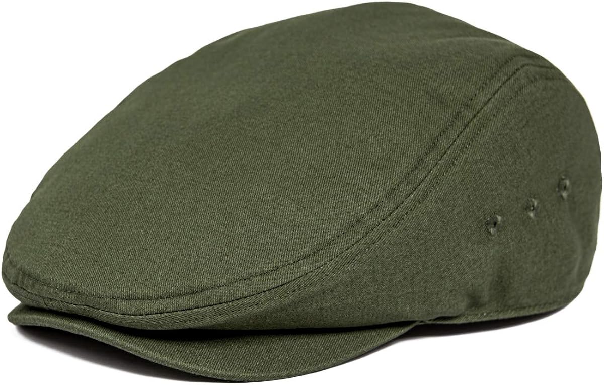 JANGOUL Men Ivy Cap Cotton Twill Newsboy Flat Cap