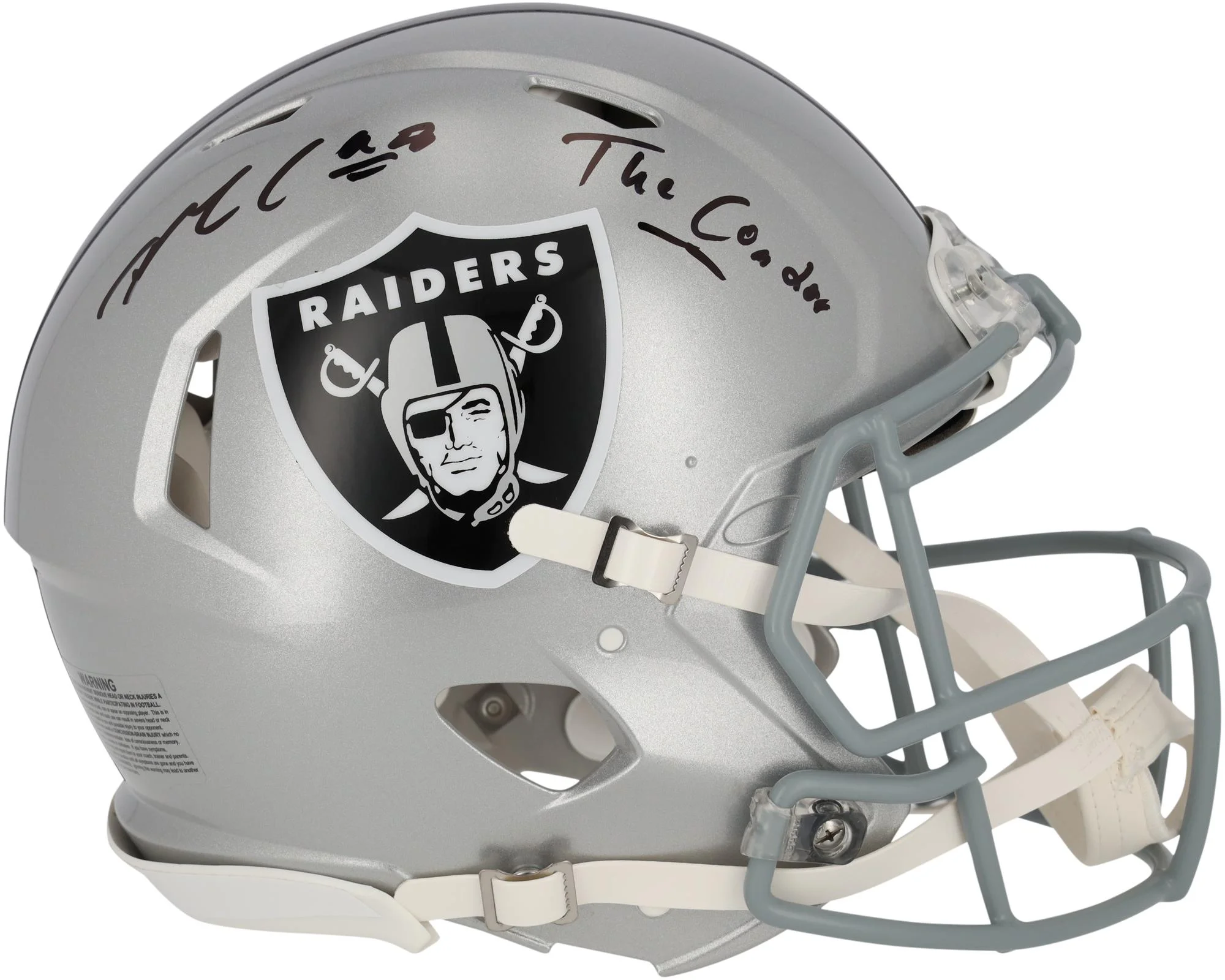 Maxx Crosby Las Vegas Raiders Autographed Riddell Speed Authentic Helmet with "The Condor" Inscription - Fanatics Authentic Certified