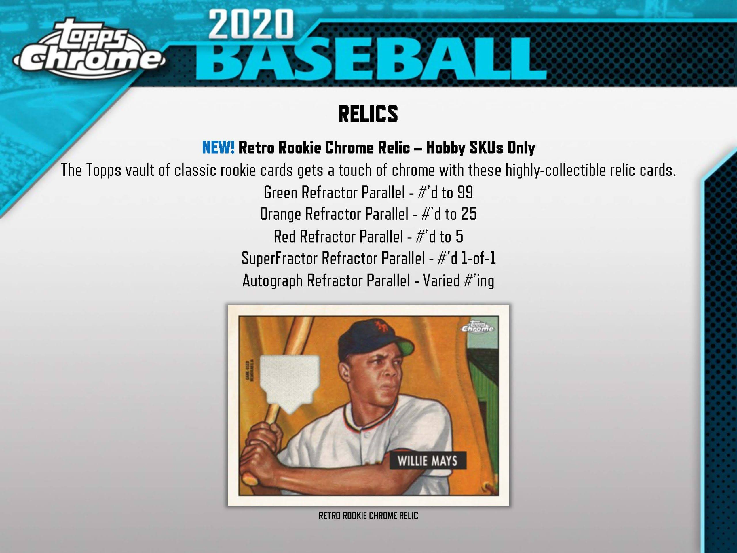 2020 Topps Chrome Baseball Jumbo Box