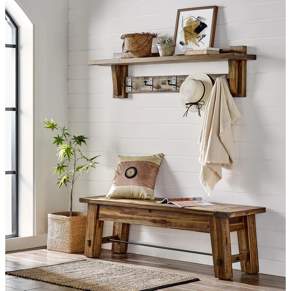 Alaterre Durango 60"L Wood Entryway/Dining Bench