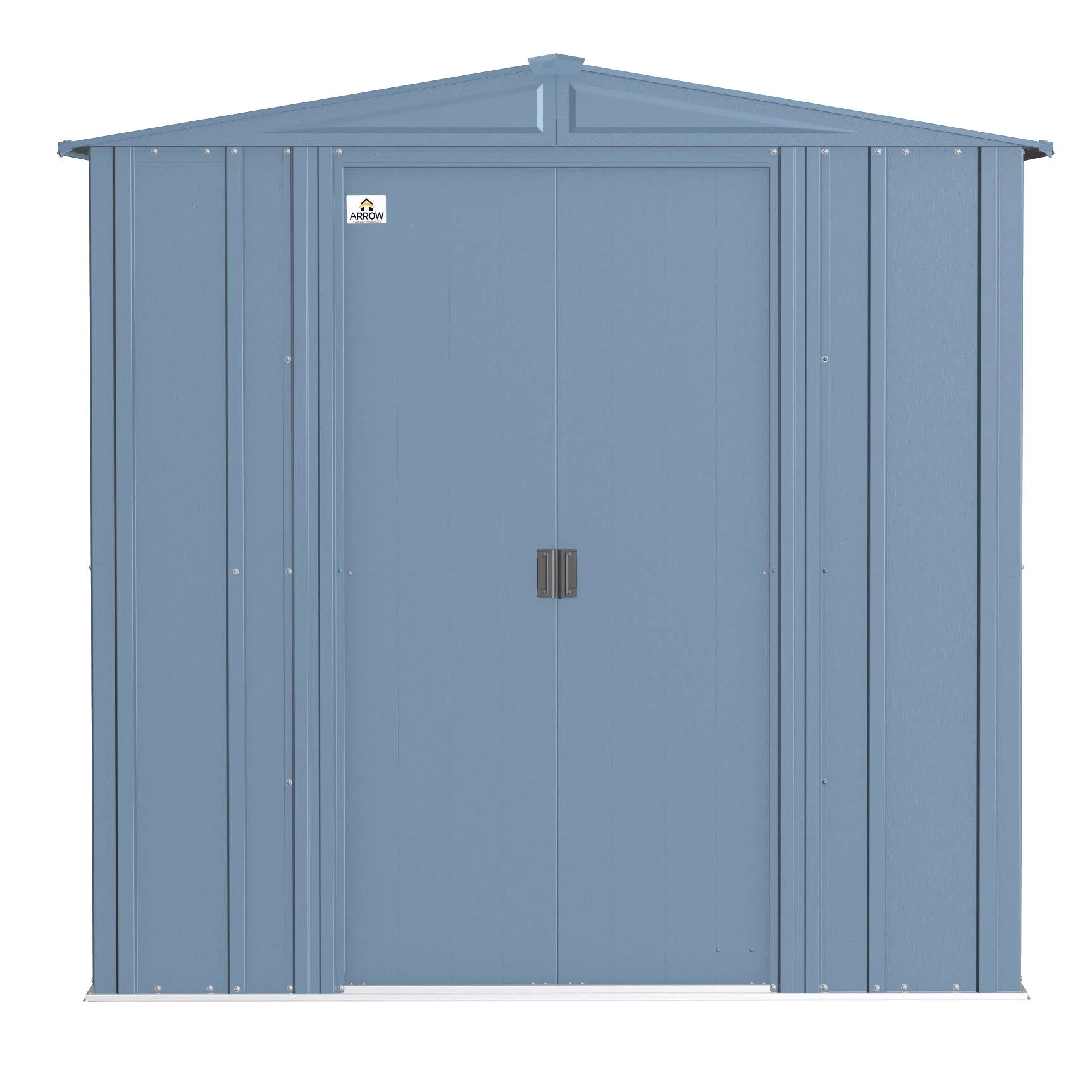 Arrow Classic Steel Storage Shed, 8 ft. x 6 ft., Blue Grey