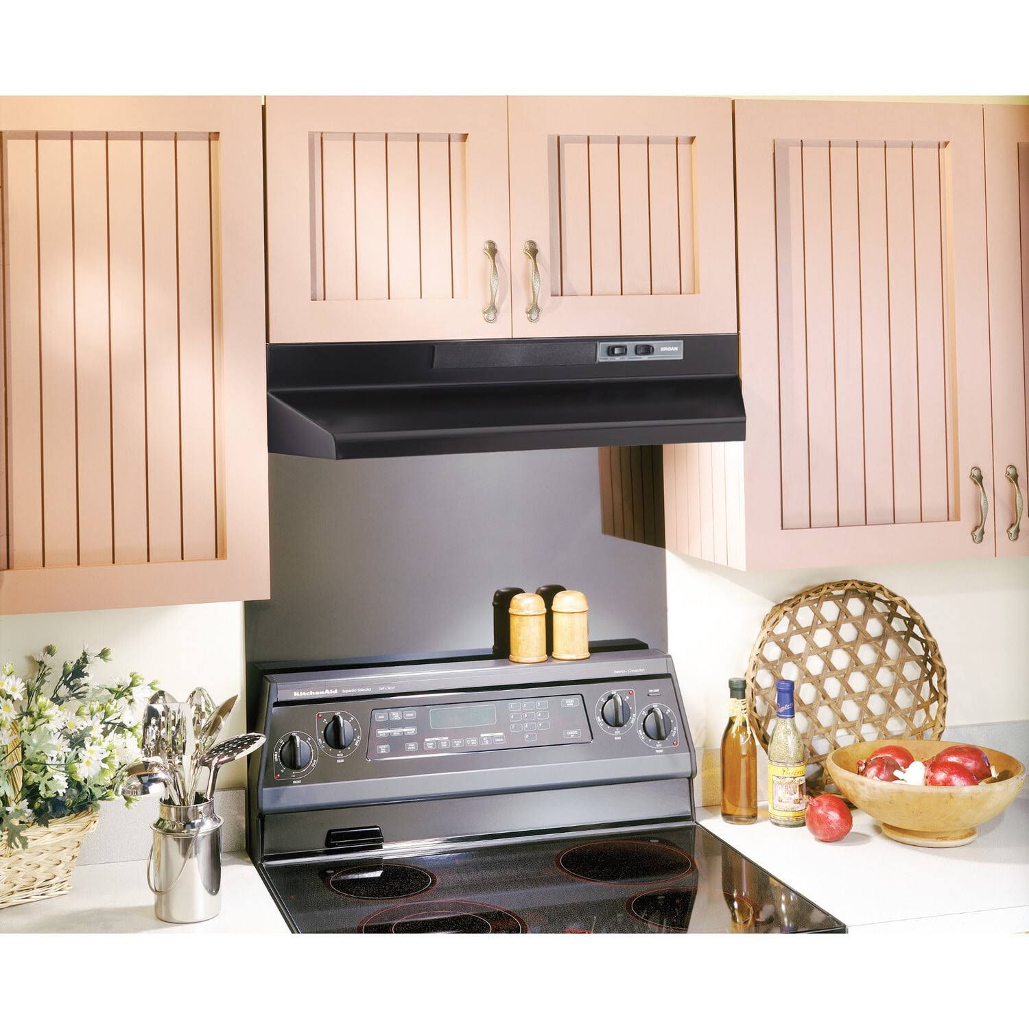 Broan F404223 42 inch Black Convertible Under Cabinet Range Hood