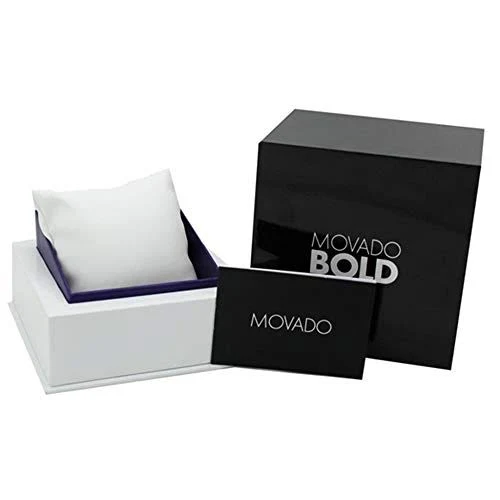 Movado Men&s BOLD Evolution Watch 3600614 - 40mm - Blue-toned Sunray Dial - Blue Ion-plated Stainless Steel Case - Navy Blended