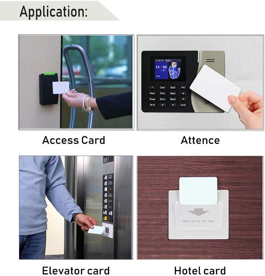 Meipire 13.56MHz MIFARE Classic 1K, RFID Smart Cards / M1 Cards, ISO14443A Printable Blank RFID PVC Cards for Access Control, Hotel Key cads, etc (200 pcs)