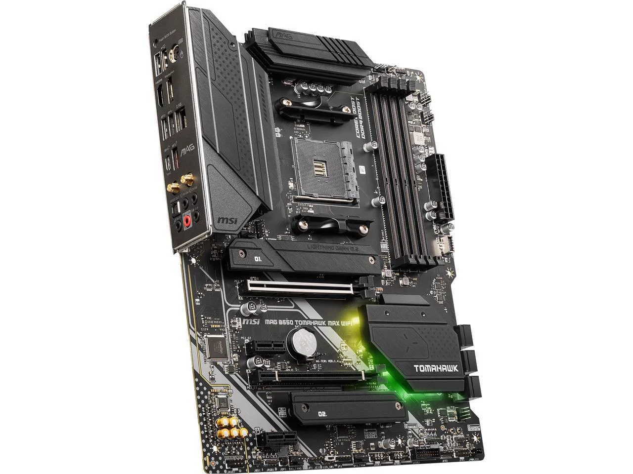 MSI MAG B550 Tomahawk MAX WiFi Gaming Motherboard (AMD AM4, DDR4, PCIe 4.0, SATA 6Gb/s, M.2, USB 3.2 Gen 2, HDMI/DP, ATX, Wi-Fi 6E, AMD Ryzen 5000 Series Processors) (Factory Refurbished)