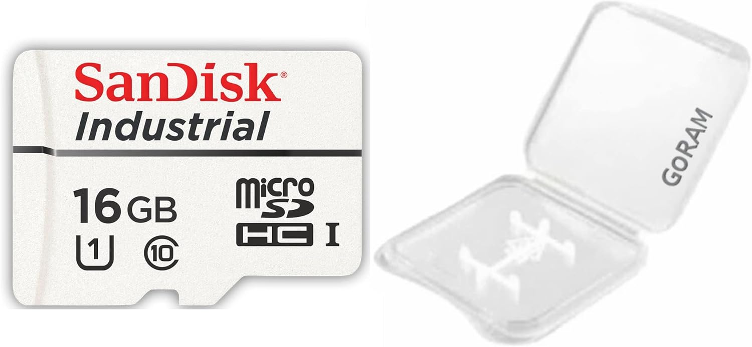 SanDisk 8GB Industrial Grade MLC Class 10 Micro SD Memory Card SDSDQAF3-008G-I Bulk (8GB, 25 Pack) Bundle with (25) GoRAM Plastic Cases