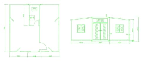 Portable Prefab Tiny Home: Starting from 20 x 20 ft Mobile Expandable House for Versatile Use, Including Hotel, Office, Shop, and More, with Restroom Included