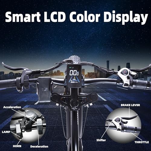 Electric Bike for Adults, 4000W Peak Power 26” Fat Tire Ebike, 34MPH AWD Dual Motor Electric Bicycles, 48V 23AH Removable Battery Fast Dual Hydraulic Brakes Electric Mountain Bike