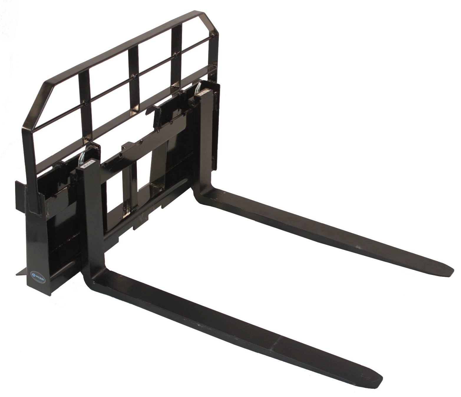 Titan Attachments 60x22 Skid Steer HD Pallet Fork Attachment 5500 lb Capacity Quick Tach Tractor