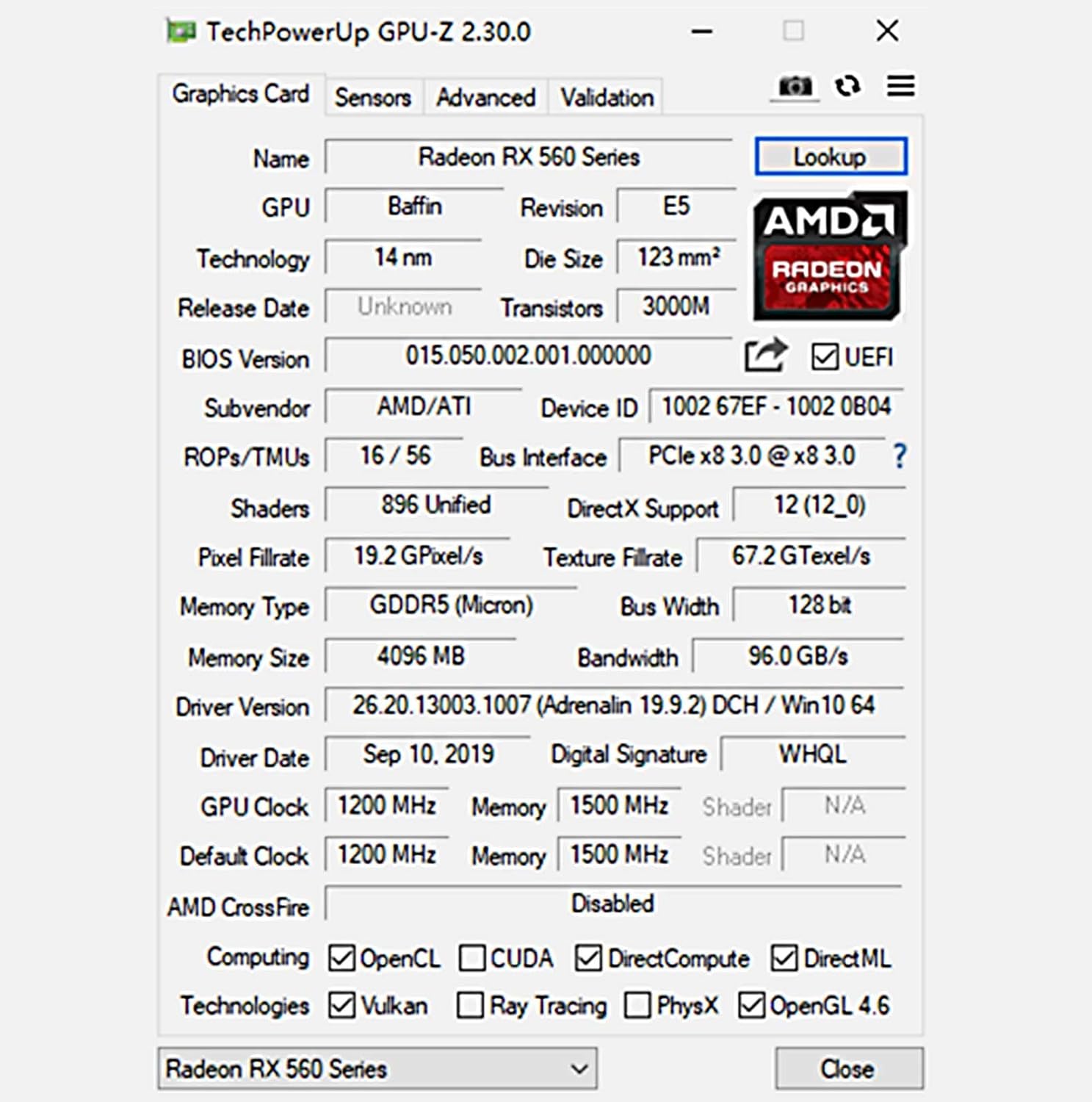 SAPLOS Radeon RX 560 Graphics Card, 4GB, GDDR5, 128 Bit, DisplayPort/HDMI/DVI-D, GPU, Computer Video Cards for Gaming PC, Dual Fans, PCI Express x 8