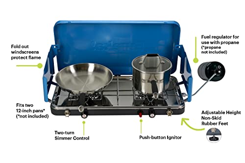 Eureka! Ignite Portable 2-Burner Propane Camping Stove
