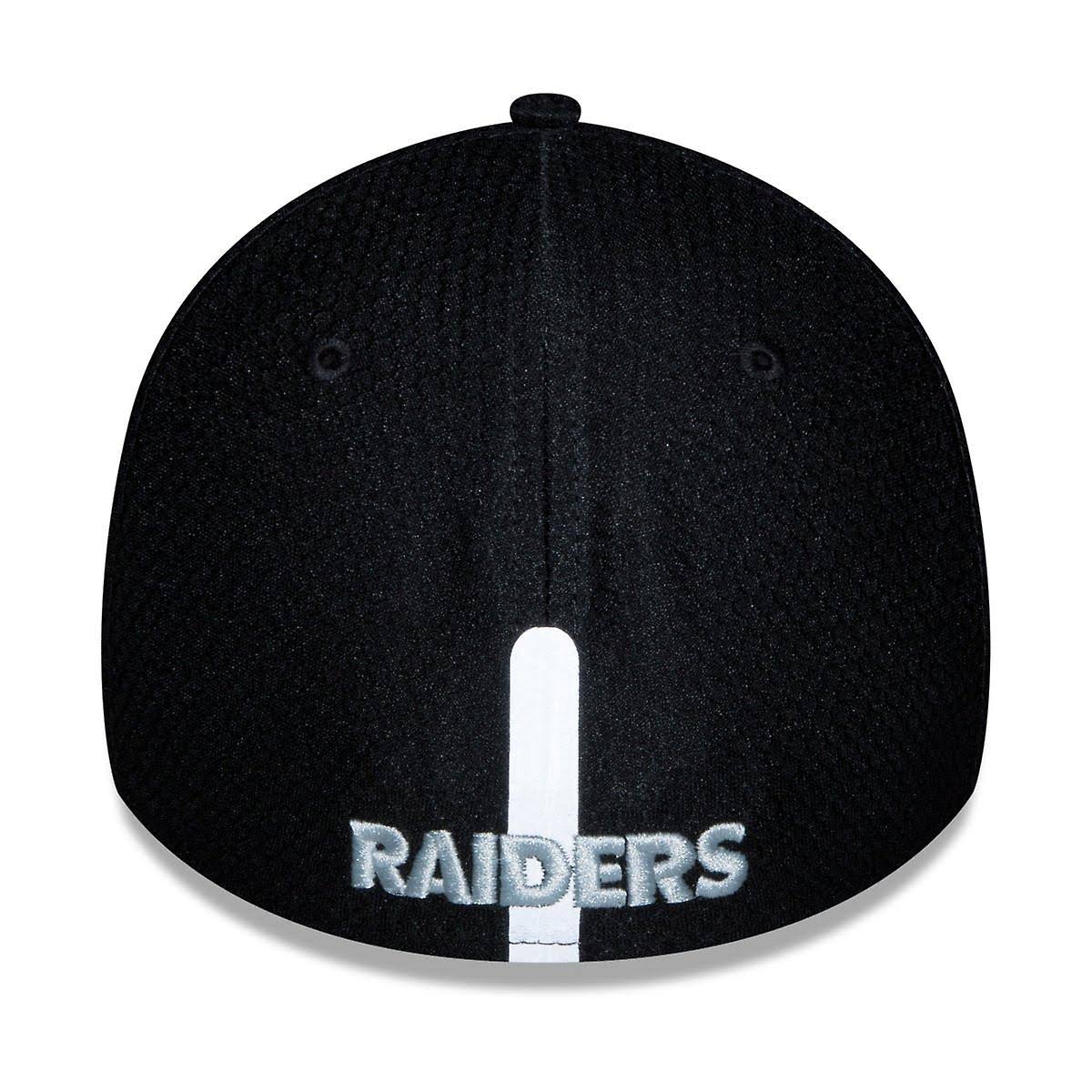 New Era Oakland Raiders 2018 NFL Training Camp Primary Black 39THIRTY Flex Hat