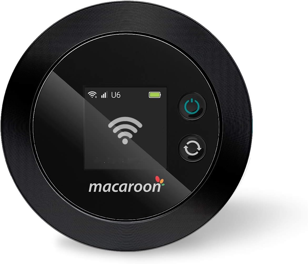 Macaroon Mobile Wi-Fi Hotspot Device High Speed Wi-Fi Portable Router with US 85GB Data 90 Days, No SIM-Card, Pocket Wi-Fi, Free Roaming, Worldwide, Travel, Home (M1-85G-90DAYS)