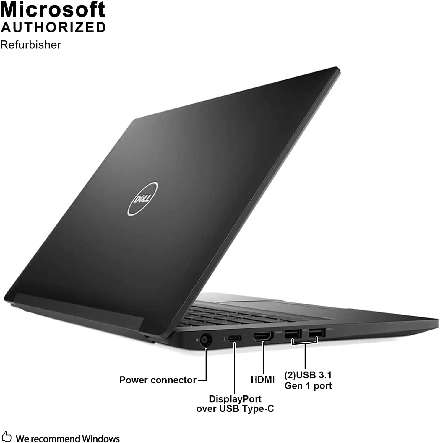 Dell Latitude 7490 14" HD Business Laptop, Intel Core i5-7300U 2.60 GHz, 16GB DDR4 RAM 256GB M.2 SSD, Webcam, Windows 10 Pro 64 Bit (Renewed)