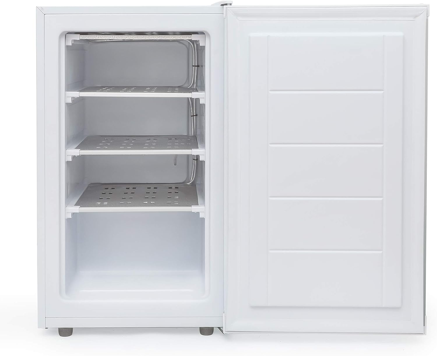 Commercial Cool Upright Freezer, Stand Up Freezer 2.8 Cu Ft with Reversible Door, White with VCM Door