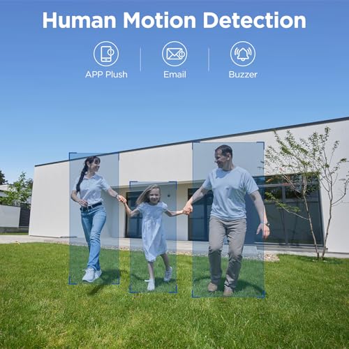 Wireless Security Camera System, 10CH 5MP NVR with 4 3MP Cameras, 1TB HDD, Night Vision, Motion Detection, Indoor/Outdoor Video Surveillance, Free App (3MP-1TB Hard Drive)