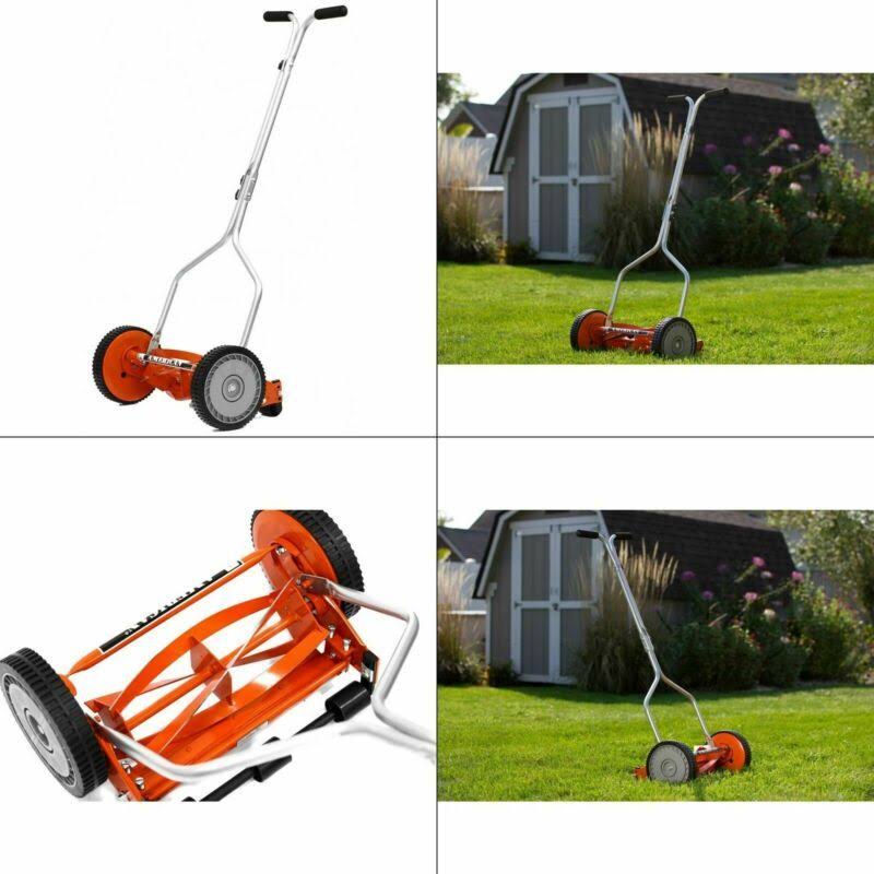 14 in. Manual Push Walk-Behind Reel Lawn Mower | American Blade New Grass Steel 1204-14