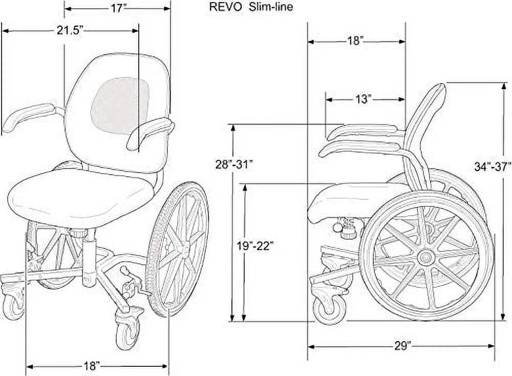 Troy Technologies | Flux Slim-Line Narrow Daily Wheelchair