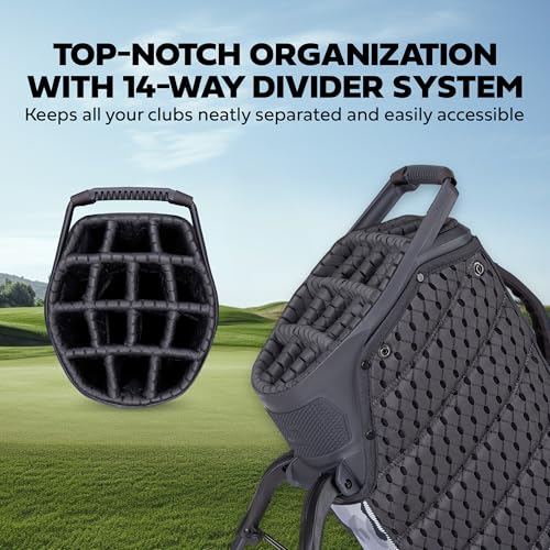 Sun Mountain 2025 4.5LS 14-Way VLO Bag - Prime Organization with Our 14 Way Golf Stand Bag - Lightweight Golf Club Bag with Full-Length Pockets and Adjustable Straps for Enhanced Carry