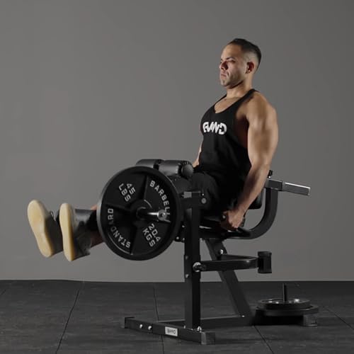GMWD Leg Extension and Curl Machine, Lower Body Special Leg Machine, Adjustable Leg Exercise Bench with Plate Loaded, Leg Rotary Extension for Thigh, Home Gym Weight Machine