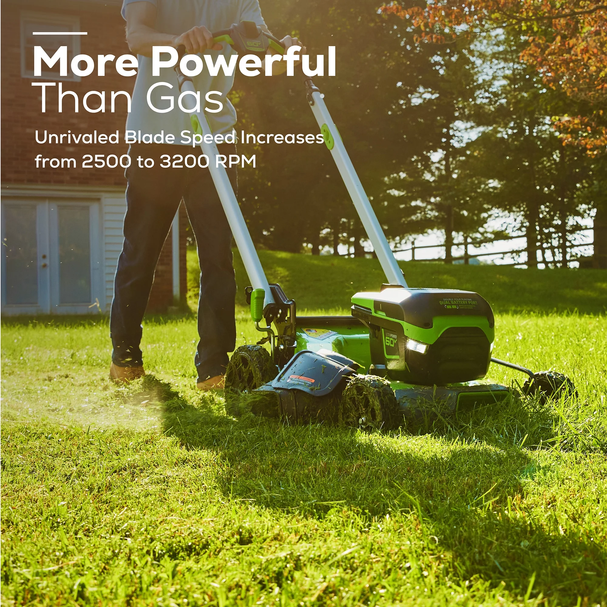 Greenworks 60V 21 Cordless Brushless Lawn Mower with 5.0Ah Battery & Charger
